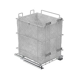 Starax S-8052 Gizli Raylı Çamaşır Sepeti 35 cm Krom - 2