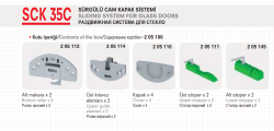 SCK 35C Sürme Cam Kapak Mekanizması Ayarlı - 3