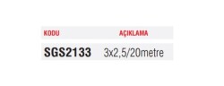 SGS 2133 Makaralı Seyyar Kablo 2,5mm 20 Metre - 3