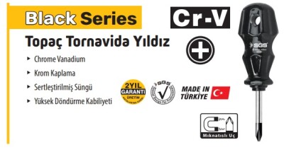 SGS-674 Topaç Tornavida 6*35 Yıldız Siyah Serisi - 2