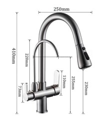 SP4-434.A Fleko Dual Spiralli Evye Bataryası Arıtmalı Krom - 3