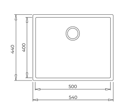 SQUARE 50.40 TG STONE BEYAZ GRANİT EVYE - 3