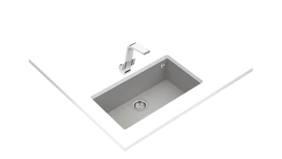 SQUARE 72.40 TG STONE GRİ GRANİT EVYE - 2