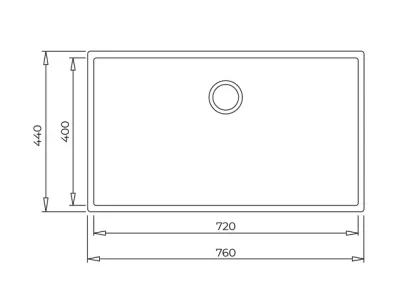 SQUARE 72.40 TG STONE GRİ GRANİT EVYE - 3