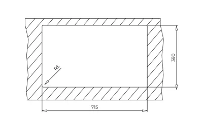 SQUARE 760 TG BLACK TEZGAH ALTI GRANİT EVYE - 4