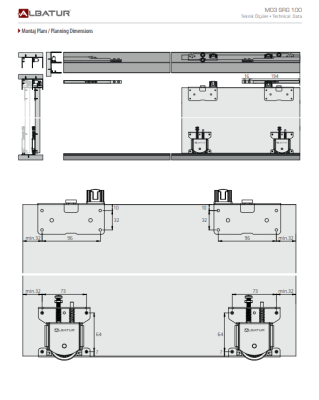 SRG100-3 Sürme Sİstem 2 Yöne Sft 3mt 2910-2950 SET - 8