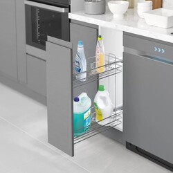 Starax S-2444-C Tandem Gizli Raylı (Çift Açılım) Deterjanlık 25cm Sağ - Starax