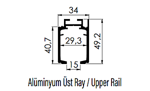 STAR L-3175-4 ALM. ÜST RAY 4 MT LC 120 - Starax