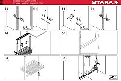 Starax 1139-C Teleskopik Kiler 6 Sepet 170*185-40cm Modül - 2