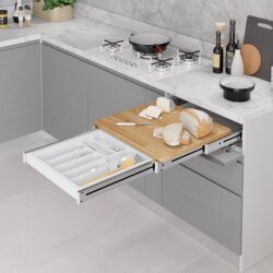 Starax S-2157 Çekmece İçi Fonksiyonel Kesme Tablası - 700 mm - Beyaz - Starax