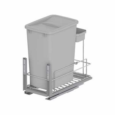 Starax S-2597-G Zemin Bağlantılı Gizli Raylı Çöp Kovası 35+1 Lt - 2