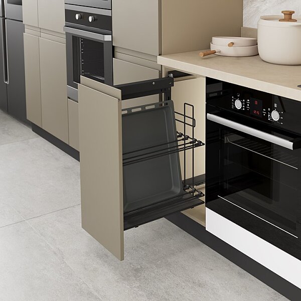 Starax S-2894-AYandan Gizli Raylı (Fr.) Tepsilik Sol 30 cm antrasit - 1