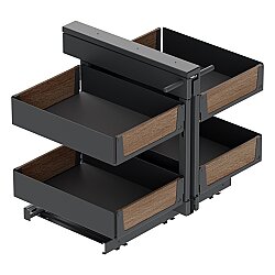 Starax S-3005-UW-A Bağımsız Körköşe Mekanizması 40 cm Unique Woodı Antrasit - 3