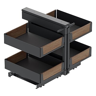 Starax S-3005-UW-A Bağımsız Körköşe Mekanizması 40 cm Unique Woodı Antrasit - 3