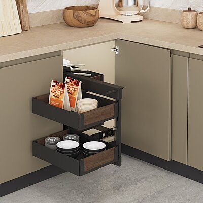 Starax S-3005-UW-A Bağımsız Körköşe Mekanizması 40 cm Unique Woodı Antrasit - 2