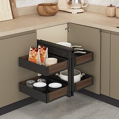 Starax S-3005-UW-A Bağımsız Körköşe Mekanizması 40 cm Unique Woodı Antrasit - 1
