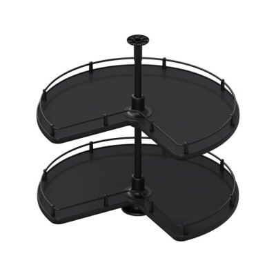 Starax S-3028-A Kaymaz Yüzeyli 3/4 Döner Ahşap Tablalı Sepet Takımı Antrasit - 2