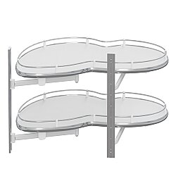 Starax S-3125-C Kaymaz Yüzeyli Döner Tablalı Körköşe Mekanizması Sol 60 cm Krom - 2