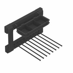 Starax S-6735-AYan Bağlantılı Gizli Raylı Alüminyum Fonksiyonel Pantolonluk - Sol - Antrasit - 2