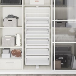 Starax S-6835-W Teleskopik Raylı Döner Ayakkabılık 1910-2110 mm Beyaz - 2