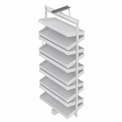 Starax S-6835-W Teleskopik Raylı Döner Ayakkabılık 1910-2110 mm Beyaz - 4