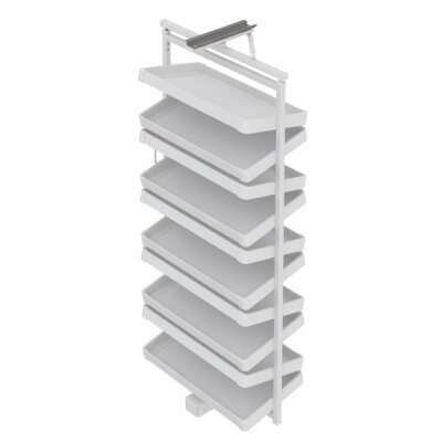 Starax S-6835-W Teleskopik Raylı Döner Ayakkabılık 1910-2110 mm Beyaz - 4