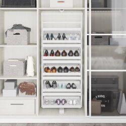 Starax S-6835-W Teleskopik Raylı Döner Ayakkabılık 1910-2110 mm Beyaz - 3