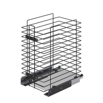 Starax S-8052-A Gizli Raylı Çamaşır Sepeti 35 cm Antrasit - 2