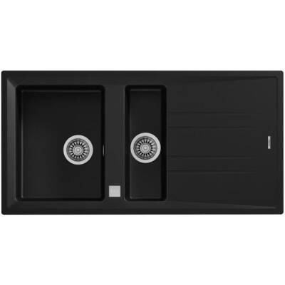 Teka Stone 60 B-TG İki Hazne Tegranite Eviye Metalik Siyah - 1