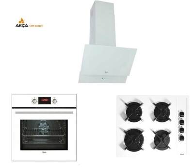 TEKA 3'LÜ ANKASTRE SET CHEF 8 TVT 60 DAVL.+HAK 627 FIRIN+GBC 64002 WH OCAK - 1