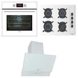 Teka Ankastre Set CHEF 6 Beyaz (HAK 625 Fırın-ATV 60 Davlumbaz-GBC 64002 KBC Ocak) - Teka