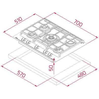 Teka GZC 75330 XBC Siyah Camlı Ocak - 6