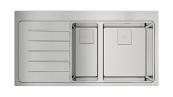 TEKA Zenıt RS15 1/2B 1D Auto Kumandalı Sifonlu 1,5 Göz Çelik Evye Sol 115130002 - Teka