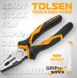 TOLSEN Yüksek Baskılı Kombine Pense 180mm Ensüstriyel - TOLSEN