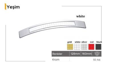 Yeşim 128mm Krom Pvc - 1