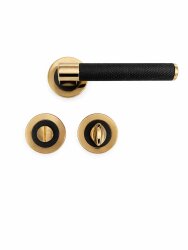 Zmk Daire Rozetli Sotka Kapı Kolu 13-4 Titanyum Siyah Wc - 2