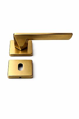 Zmk Kare Rozetli Prizma Kapı Kolu Skoç Titanyum Erlux Oda(Artemis) - 1